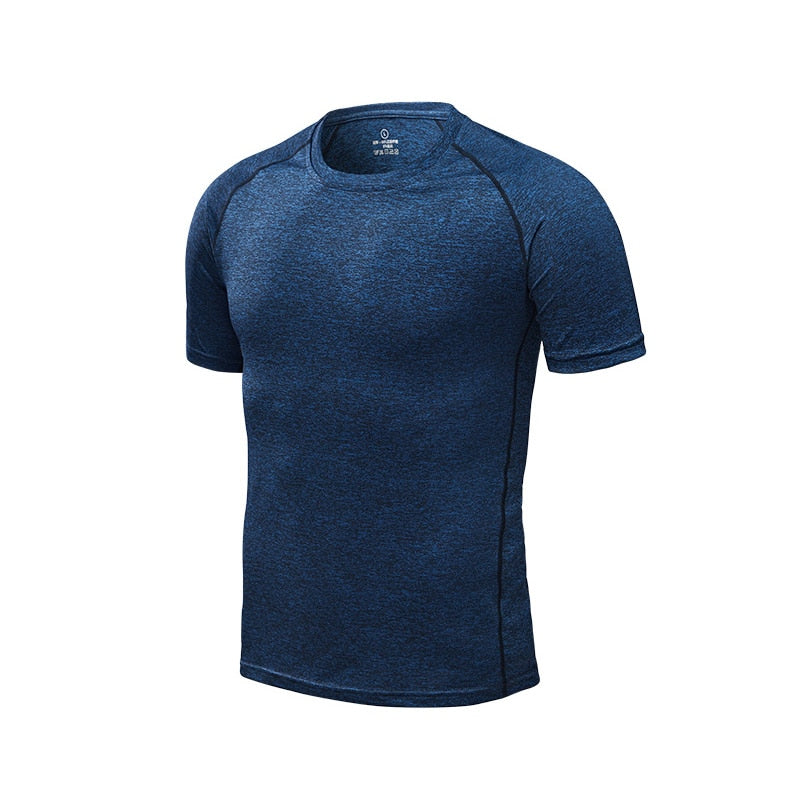 Men's Running T-Shirts, Quick Dry Compression Sport T-Shirts, Fitness Gym Running Shirts, Soccer