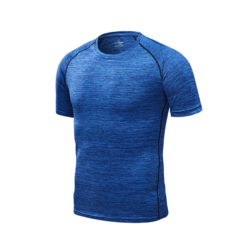 Men's Running T-Shirts, Quick Dry Compression Sport T-Shirts, Fitness Gym Running Shirts, Soccer