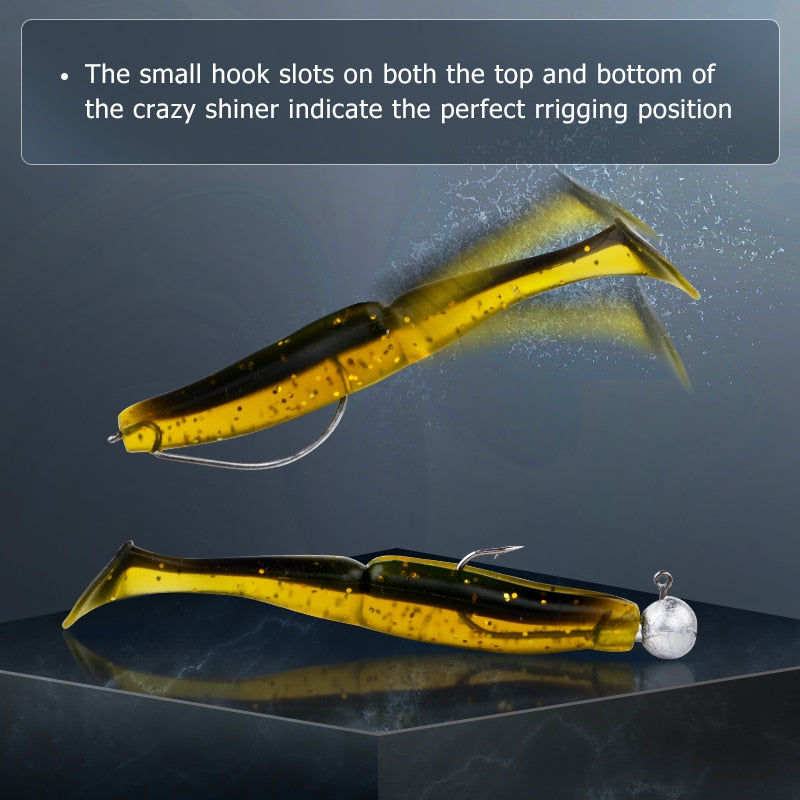 Meredith Crazy Shiner Fishing Lure 70mm 90mm 110mm 130mm Soft Baits Fishing Wobbler Bass Bait Artificial Fishing soft Lure Tacke