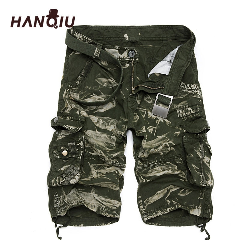 Military Cargo Shorts Men Summer Camouflage Pure Cotton Brand Clothing Comfortable Men Tactical Camo