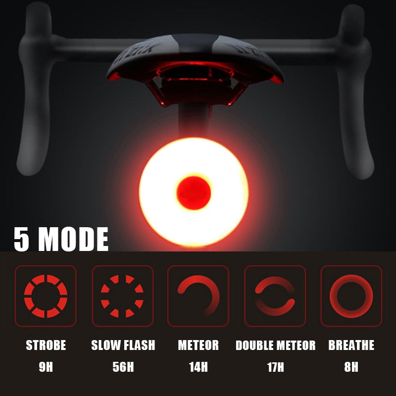Mini LED Bicycle Tail Light Usb Chargeable Bike Rear Lights IPX5 Waterproof Safety Warning Cycling