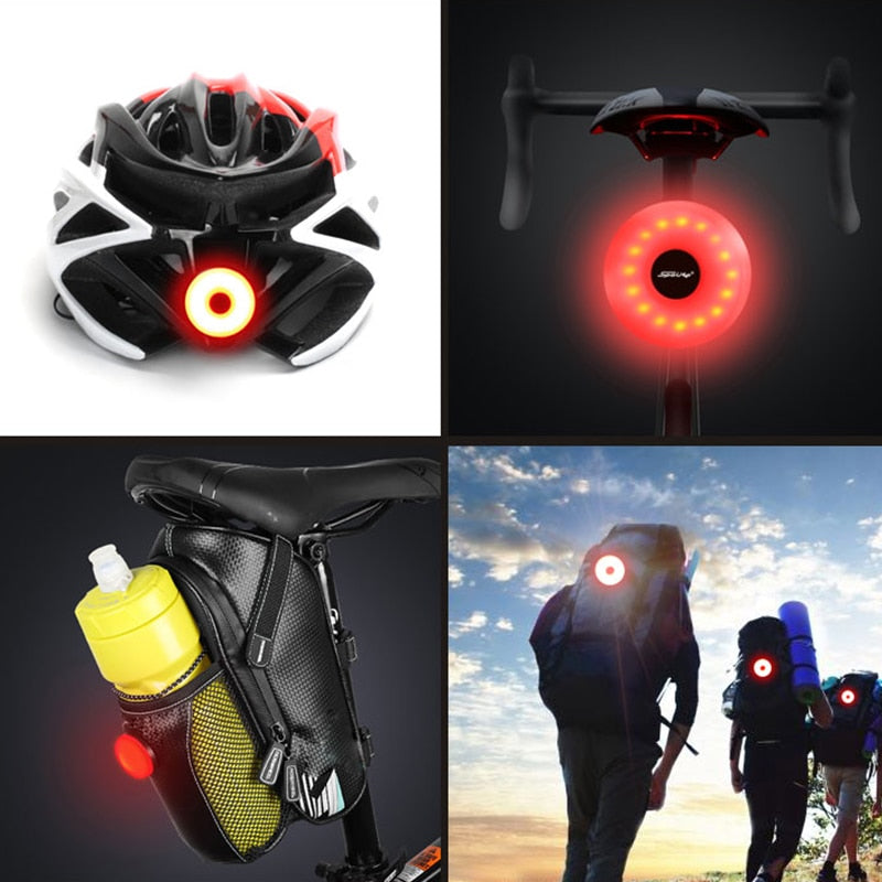 Mini LED Bicycle Tail Light Usb Chargeable Bike Rear Lights IPX5 Waterproof Safety Warning Cycling