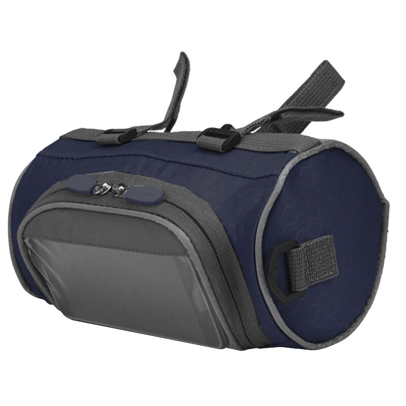 Mountain Bike Bicycle Bags Panniers Touch Screen Cycling Phone Bag Case Road Bike Front Tube Handlebar Cylinder Bag