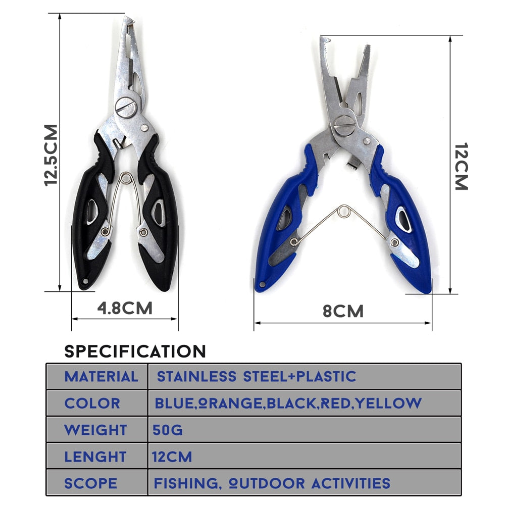 Multifunction Fishing Pliers Stainless Fishing Lanyards Lure Cutter Hook Remover FishTackle Tool