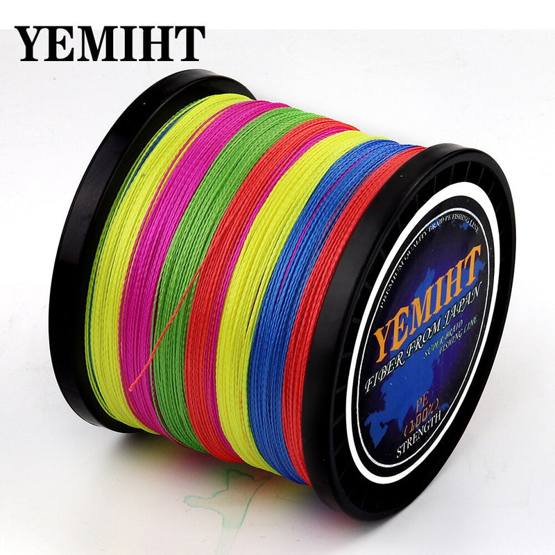 300M 500M 1000M Multicolour PE Braided Wire 4 Strands Multifilament Japanese Fishing Line