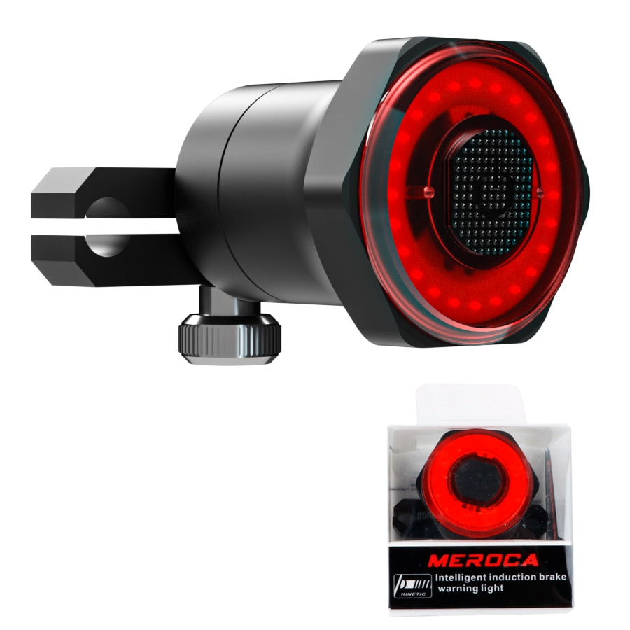 NEWBOLER Smart Bicycle Rear Light Auto Start/Stop Brake Sensing IPx6 Waterproof USB Charge cycling