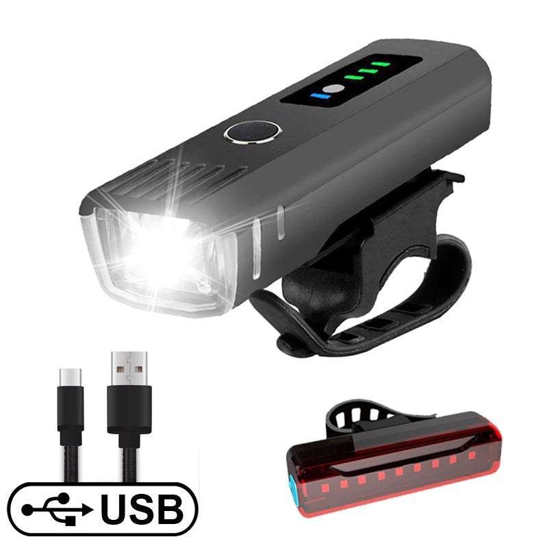 NEWBOLER Smart Induction Bicycle Front Light Set USB Rechargeable Rear Light LED Headlight Bike Lamp