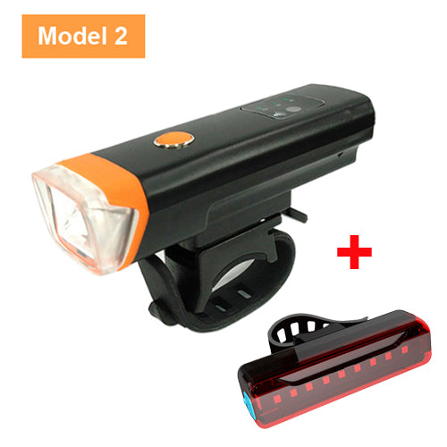 NEWBOLER Smart Induction Bicycle Front Light Set USB Rechargeable Rear Light LED Headlight Bike Lamp