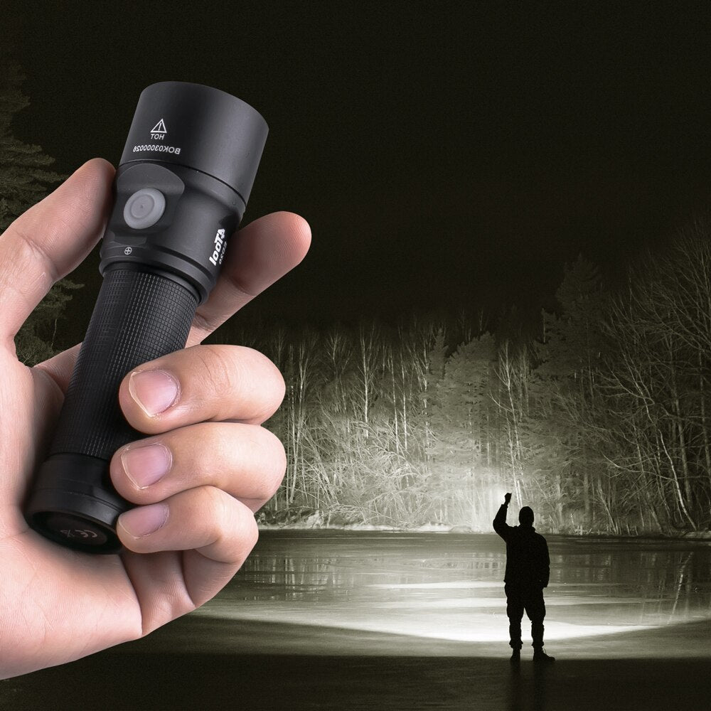 2200 Lumens Super Bright Rechargeable Led Flashlight Torch 21700 Battery USB Torch