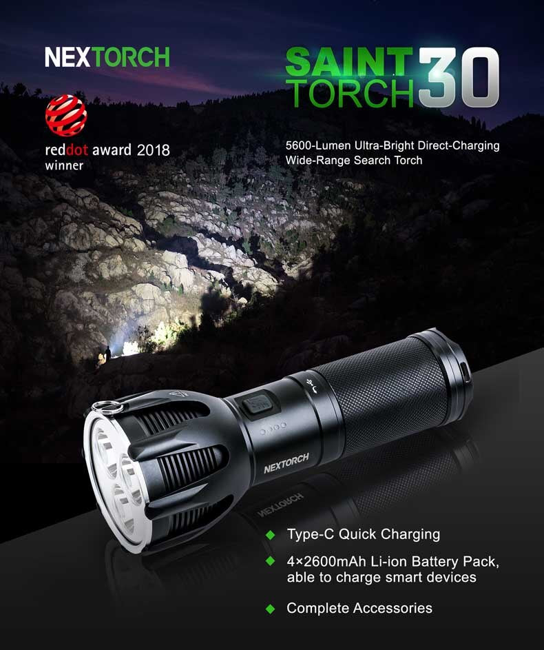 5600 Lumens Ultra-long Throw Rechargeable Search Torch Waterproof High Output Handheld Torch