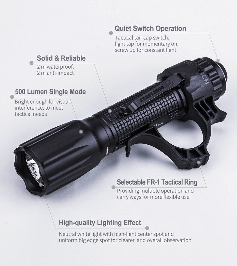 High Performance Tactical Flashlight 500 Lumens TA01