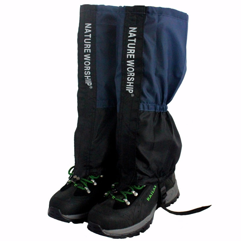 Natrure woship 1 Pair Waterproof Outdoor Hiking Walking Climbing Hunting Snow Legging Gaiters ski