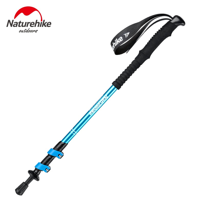 Naturehike 1pcs Adult Child Alpenstocks Ultralight Trekking Folding Pole Walking Hiking Sticks