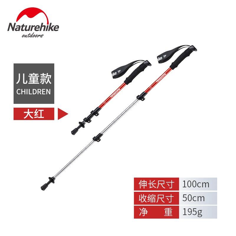 Naturehike 1pcs Adult Child Alpenstocks Ultralight Trekking Folding Pole Walking Hiking Sticks