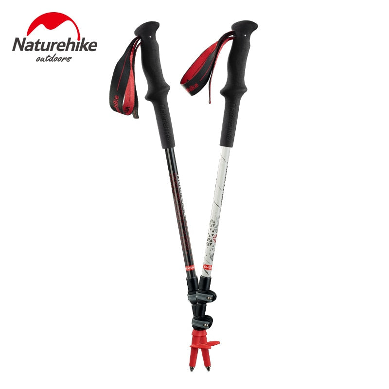 Naturehike Carbon Fiber + Aluminum Alloy Walking Stick Pole Lightweight Camping Trekking Pole Hiking