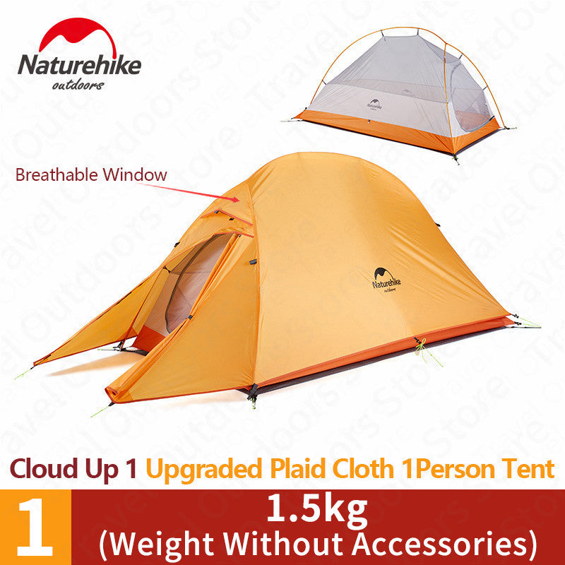 Naturehike Cloud Up Series 1 2 3 Person Tent Outdoor Ultralight Camp Tent with Mat Camping 20D
