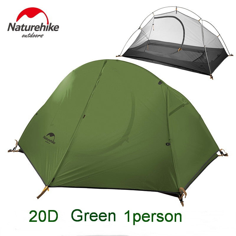 Naturehike Cycling Single Tents Waterproof 1 2 Person Backpacking Trekking Mountain PU4000 Camping