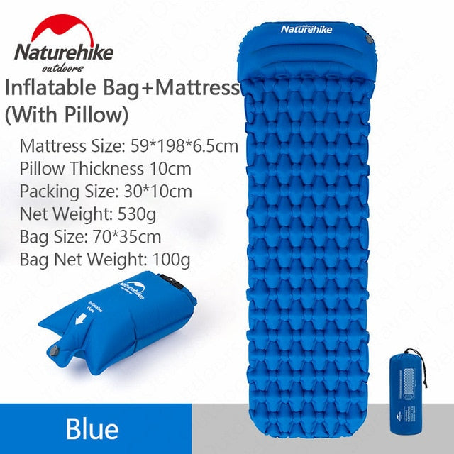Naturehike Outdoor Camping Mat Inflatable Bag Inflatable Tent Sleeping Pad Ultralight Portable