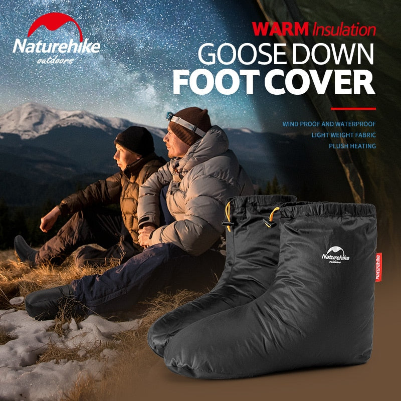 Naturehike Sleeping Bag Accessories Goose Down Slippers Outdoor Camping Down Socks Warm, Water