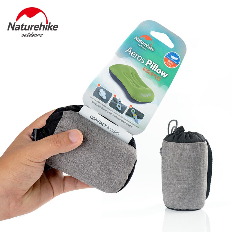 Naturehike factory Portable Outdoor Inflatable Pillow Travel Aeros Pillow Inflatable Cushion Soft