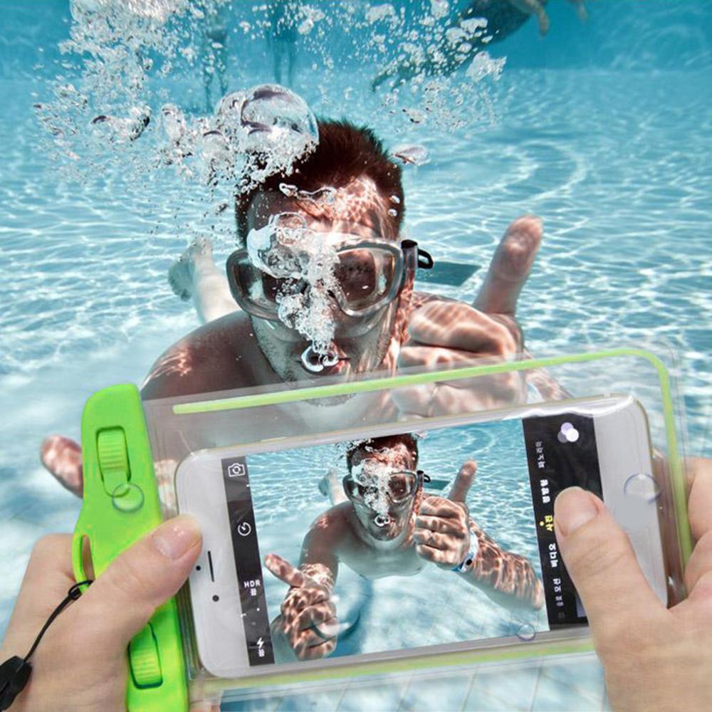 3.5 -6 inch Universal Waterproof Case Phone Dry Bag Swimming Underwater Mobile Phone Holder