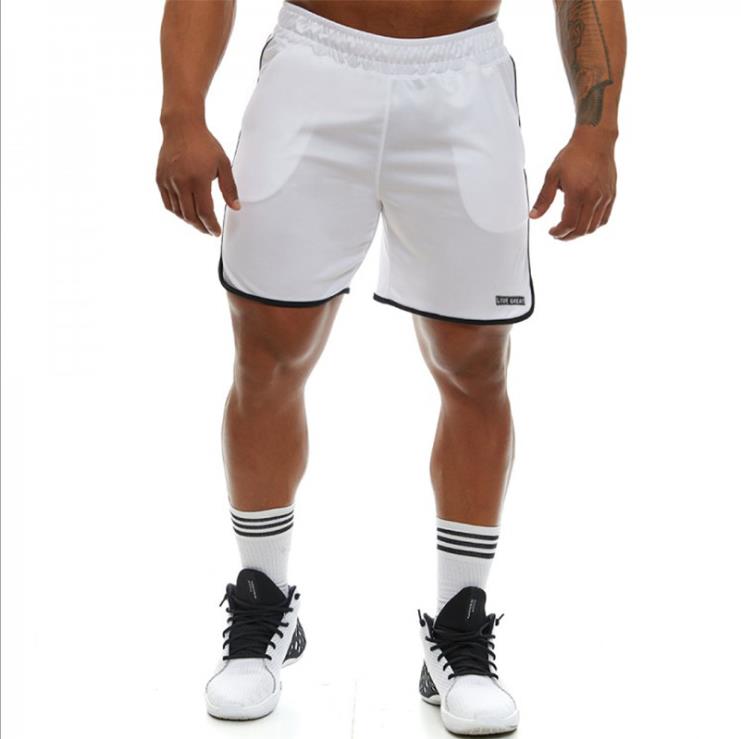 New Men Fitness Bodybuilding Shorts Man Summer  Workout Male Breathable Mesh Quick Dry Sportswear