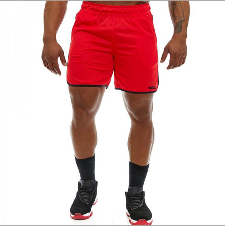 New Men Fitness Bodybuilding Shorts Man Summer  Workout Male Breathable Mesh Quick Dry Sportswear