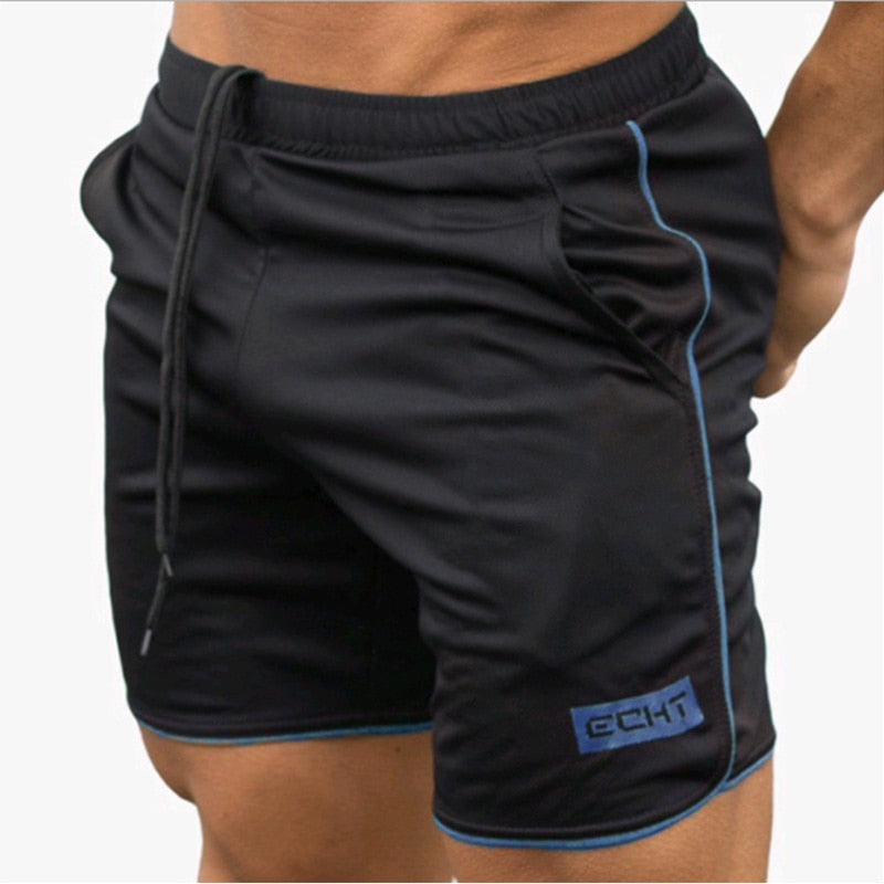 New Men Fitness Bodybuilding Shorts Man Summer  Workout Male Breathable Mesh Quick Dry Sportswear