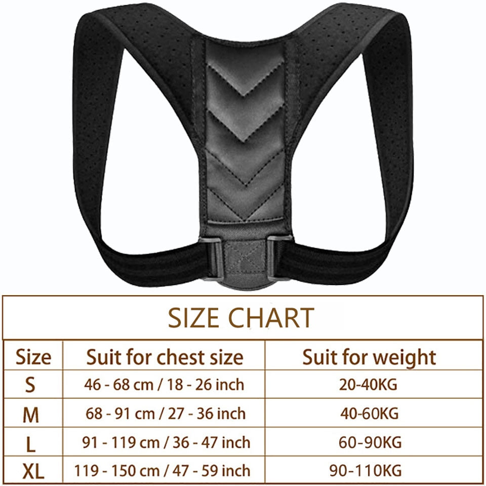 Posture Corrector Spine Back Shoulder Support Corrector Band Adjustable Brace Correction Humpback