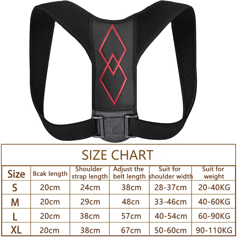 Posture Corrector Spine Back Shoulder Support Corrector Band Adjustable Brace Correction Humpback