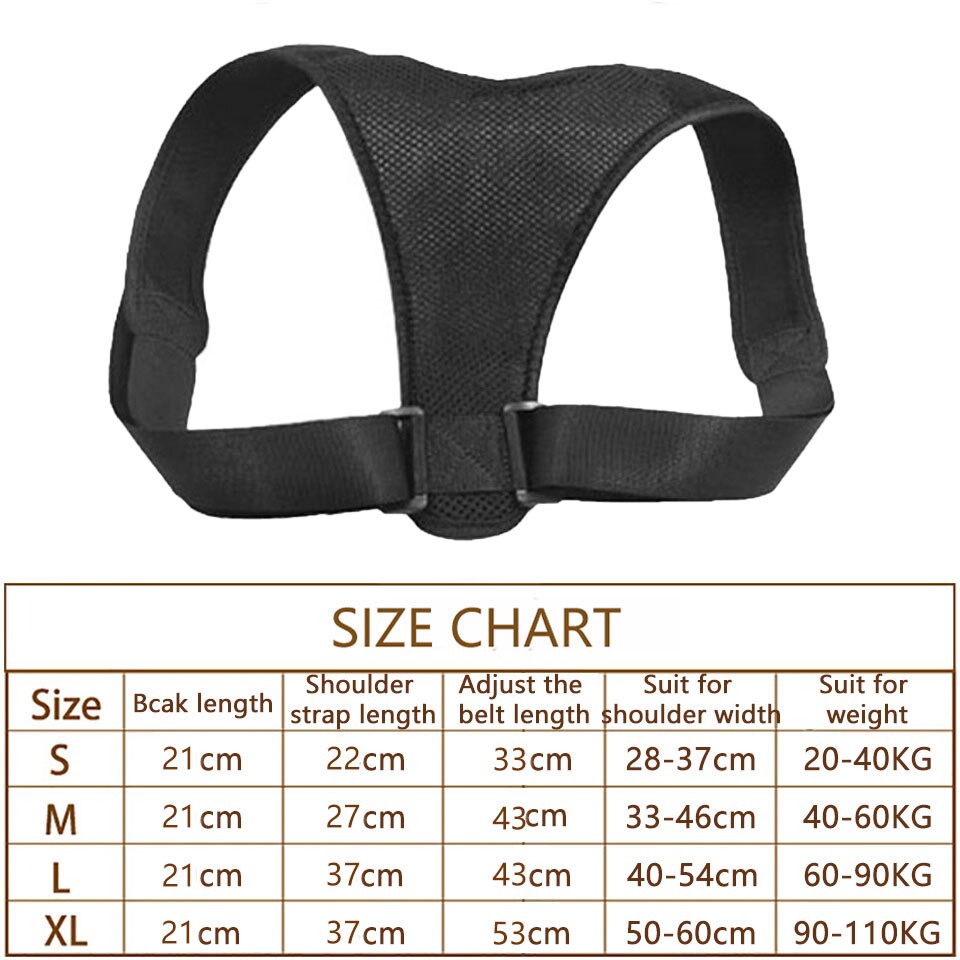 Posture Corrector Spine Back Shoulder Support Corrector Band Adjustable Brace Correction Humpback