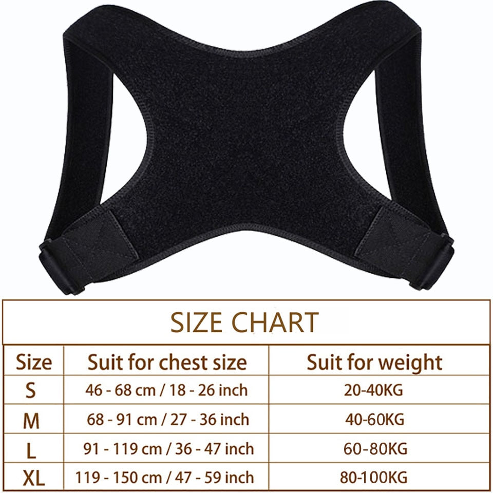 Posture Corrector Spine Back Shoulder Support Corrector Band Adjustable Brace Correction Humpback
