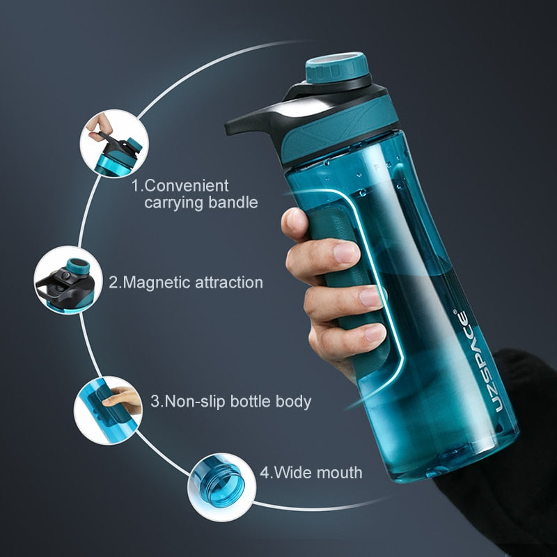 Water Bottle Shaker Portable Sport Plastic Cup Gym Drink Bottle