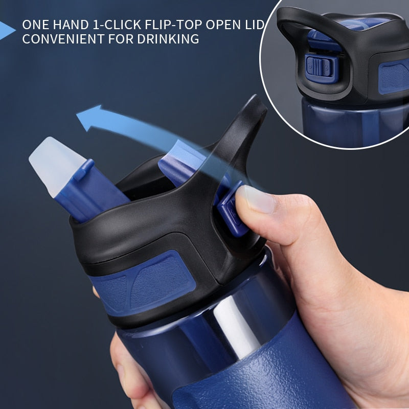 Water Bottle with Straw Creative Fashion Portable Leakproof Shaker Bottle Ecofriendly