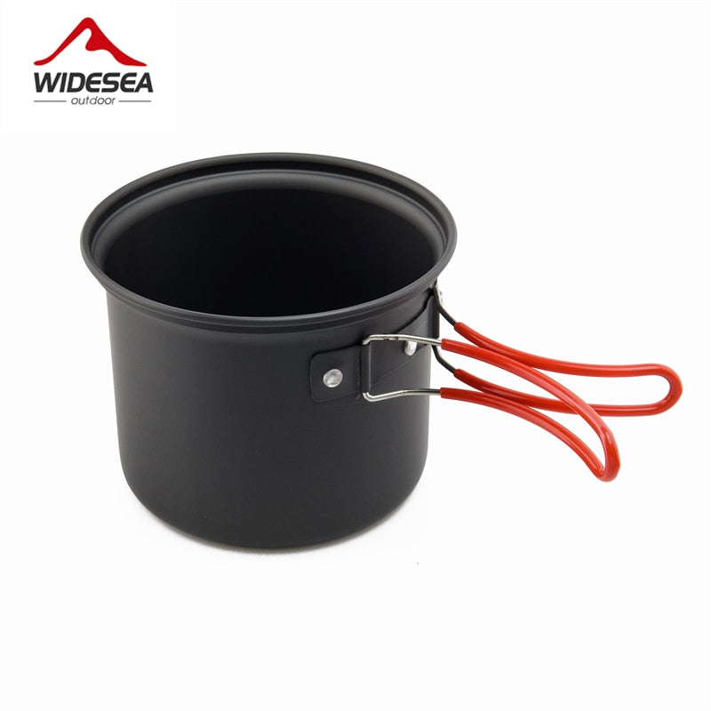 Non-stick Pots Pans Portable Outdoor Camping Hiking Cooking Set Cookware travel tableware