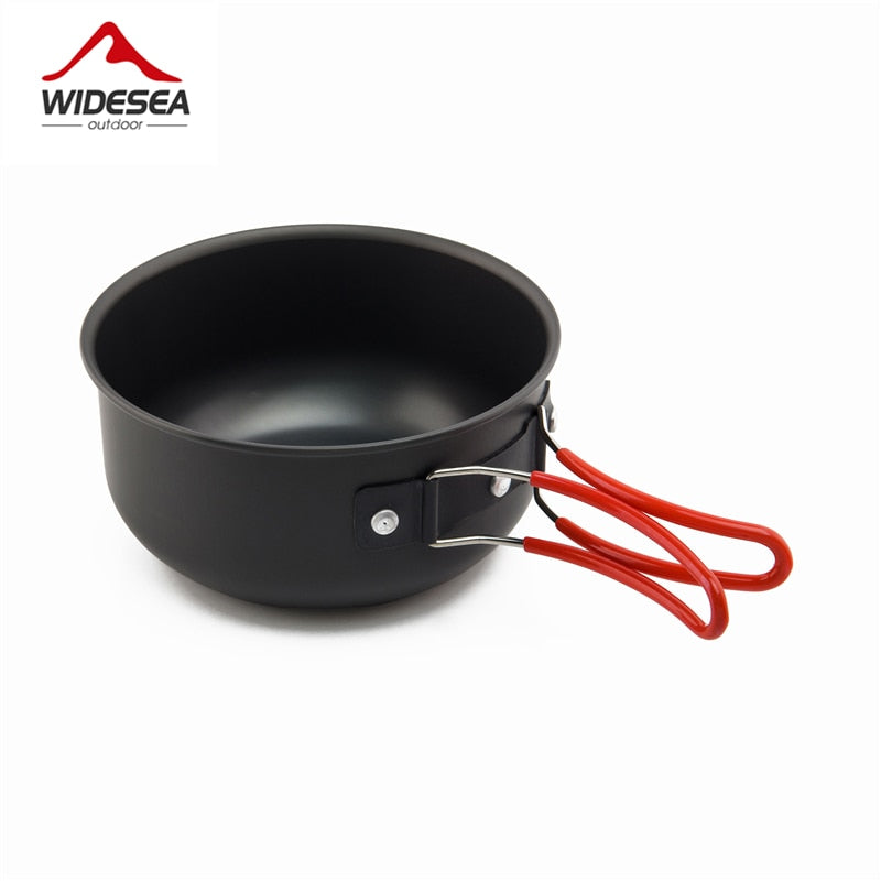 Non-stick Pots Pans Portable Outdoor Camping Hiking Cooking Set Cookware travel tableware