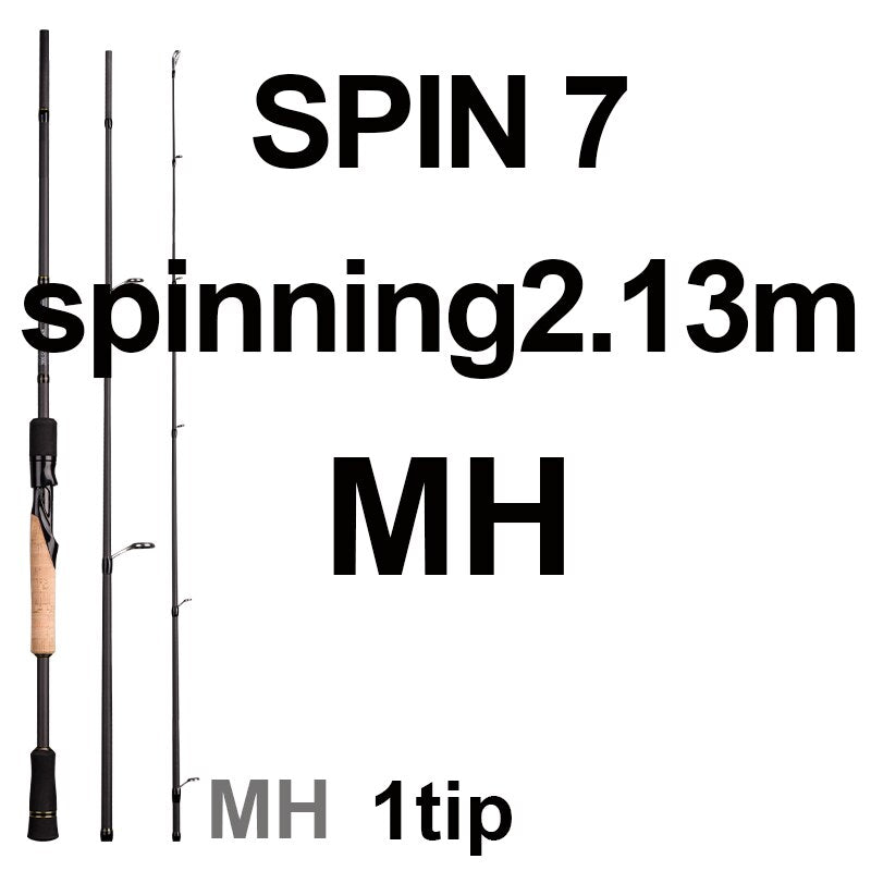 OBEI ELF 1.68  2.1 2.4 casting spinning fishing rod travel vara de pesca street  boat lure two tips 5-50g M/MH fast fishing Rod
