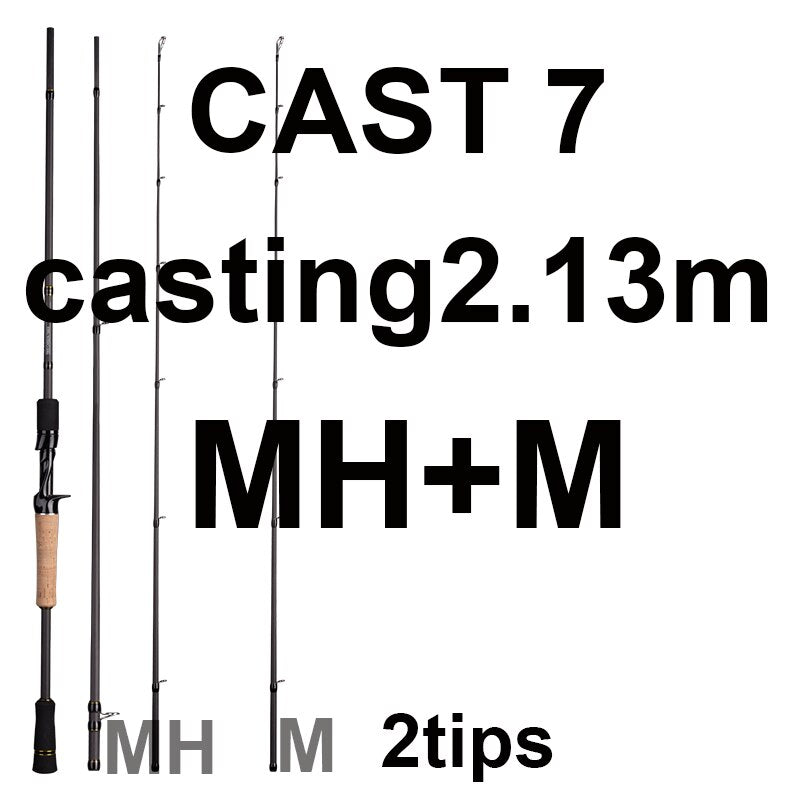 OBEI ELF 1.68  2.1 2.4 casting spinning fishing rod travel vara de pesca street  boat lure two tips 5-50g M/MH fast fishing Rod