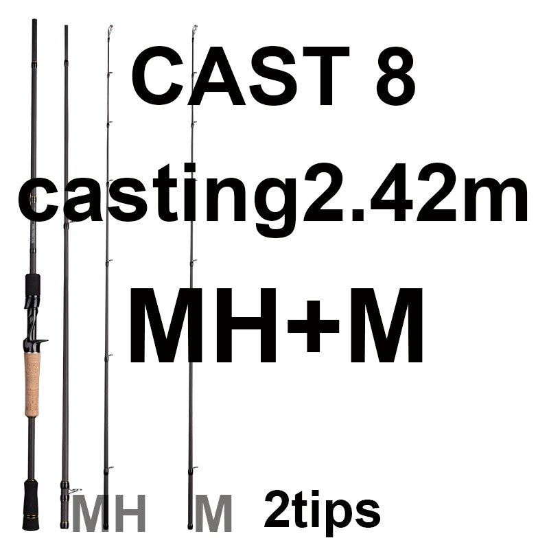 OBEI ELF 1.68  2.1 2.4 casting spinning fishing rod travel vara de pesca street  boat lure two tips 5-50g M/MH fast fishing Rod