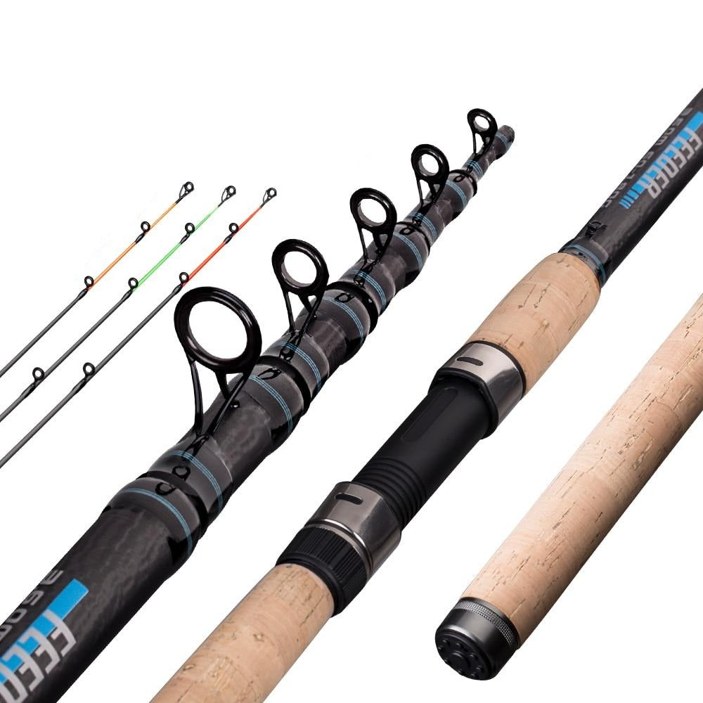OBEI Feeder fishing rod telescopic spinning casting Travel Rod3.0 3.3 3.6m vara de pesca Carp Feeder 60-180g pole