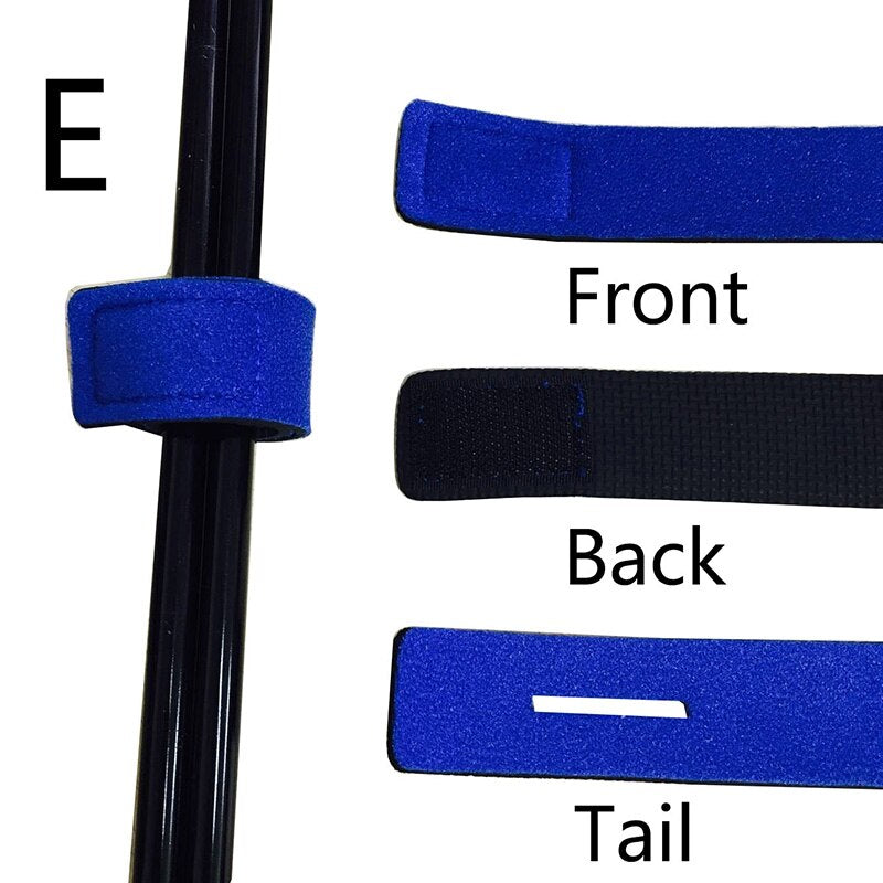OUTKIT 2PCS New Fishing Tools Rod Tie Strap Belt Tackle Elastic Wrap Band Pole Holder Accessories Diving Materials Non-slip Firm
