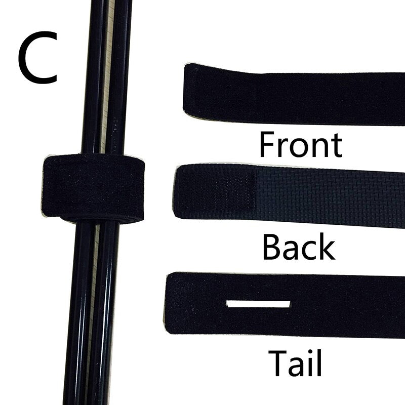 OUTKIT 2PCS New Fishing Tools Rod Tie Strap Belt Tackle Elastic Wrap Band Pole Holder Accessories Diving Materials Non-slip Firm