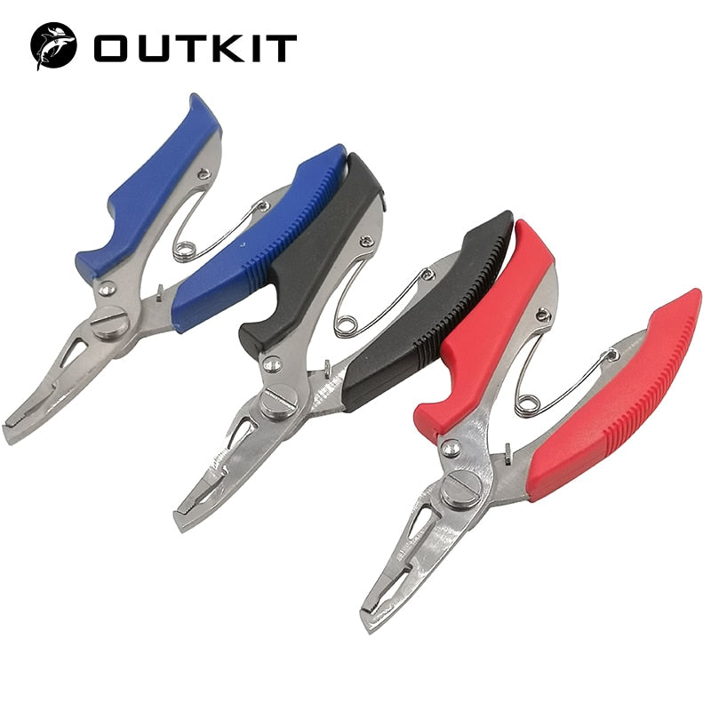 OUTKIT Convenient Stainless Steel Fishing Scissors Pliers Line Cutter Lure Bait New Remove Hook Tackle Tool Kits Accessories