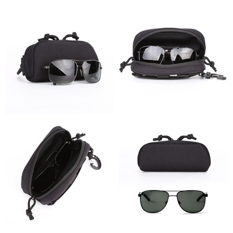Outdoor Hunting Sunglasses Case Molle Pouch Storage Box Nylon Tactic Glasses Sunglasses