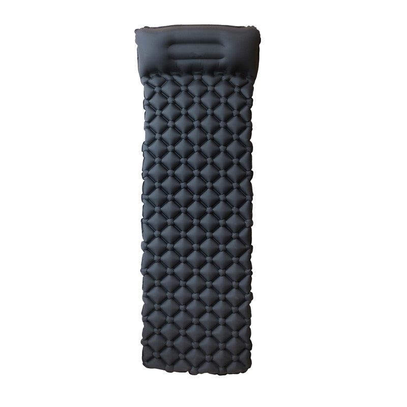 Outdoor Inflatable Sleeping Pad Inflatable Air Cushion Camping Mat with Pillow Air Mattress Sleeping