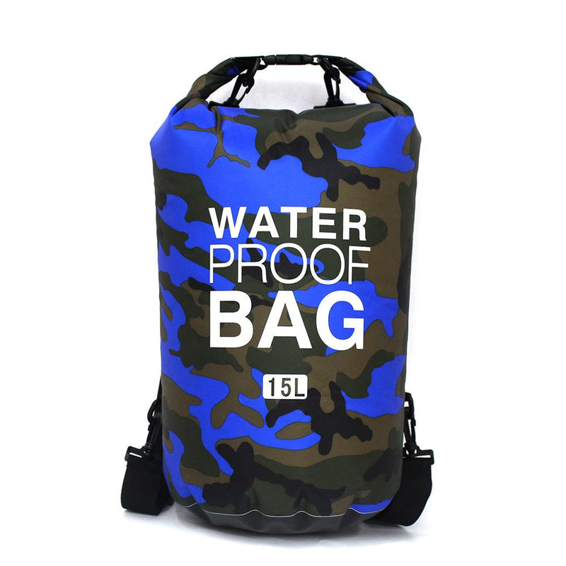 PVC Camouflage Waterproof Backpack Portable Outdoor Sport Rafting Bag Dry Bag 2L 5L 10L 15L 20L 30L