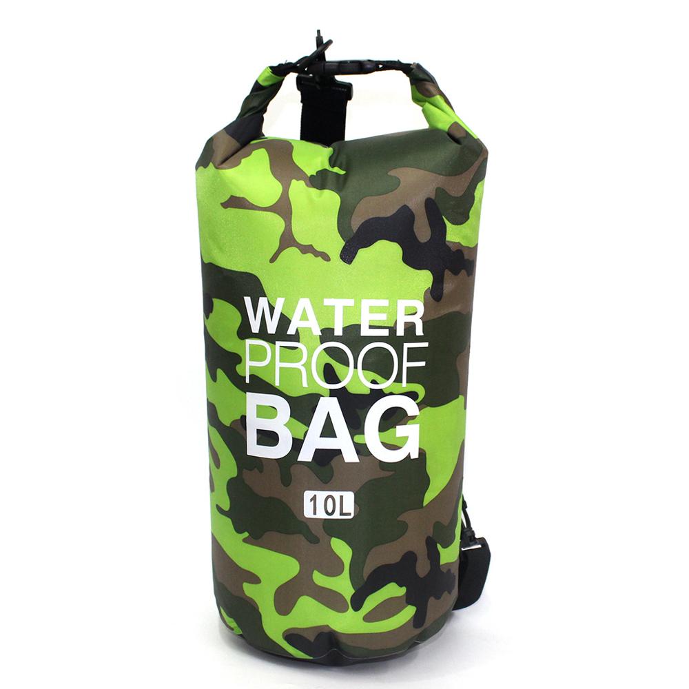 PVC Camouflage Waterproof Backpack Portable Outdoor Sport Rafting Bag Dry Bag 2L 5L 10L 15L 20L 30L