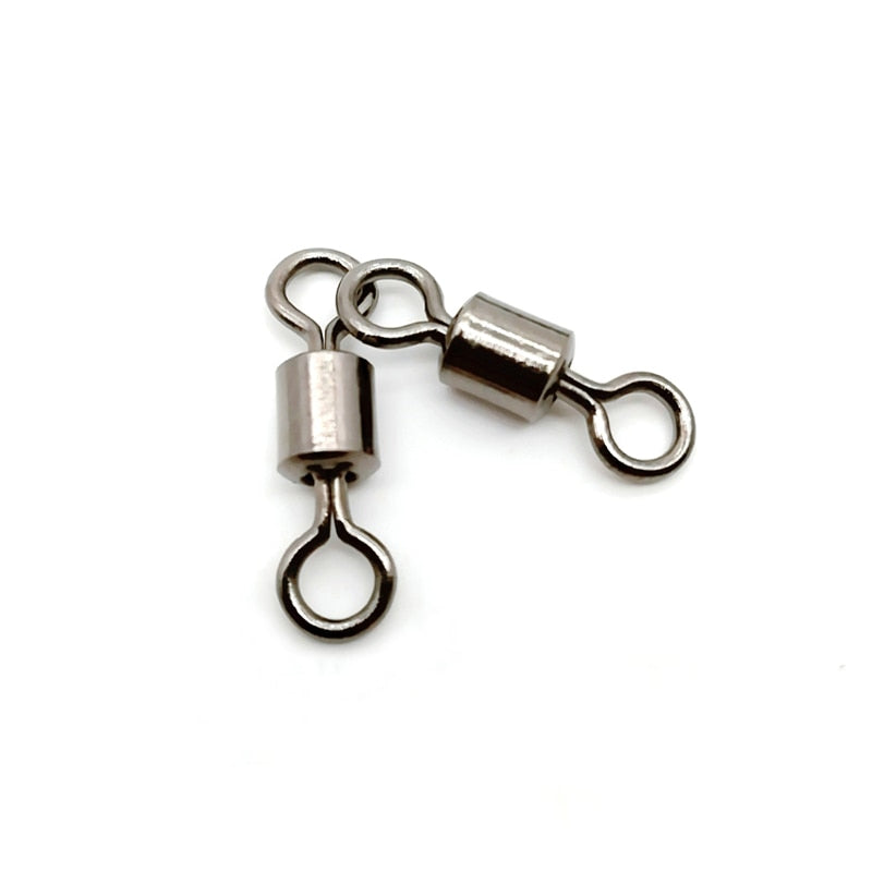 Pesca 500/200pcs Fishing Connector Fishing Barrel Bearing Rolling Swivel Solid Ring LB Lures Fishing Accessories Fishing Tools