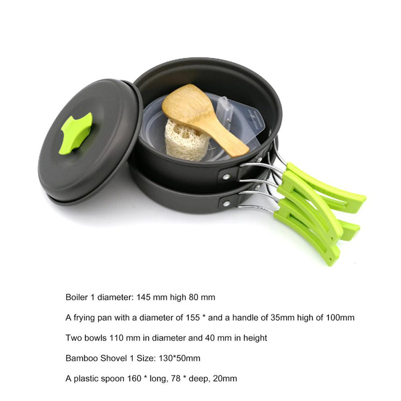 Picnic Camping Cookware Ultra-Light Portable Outdoor Water Kettle Pan Pot Aluminum Cooking Kits