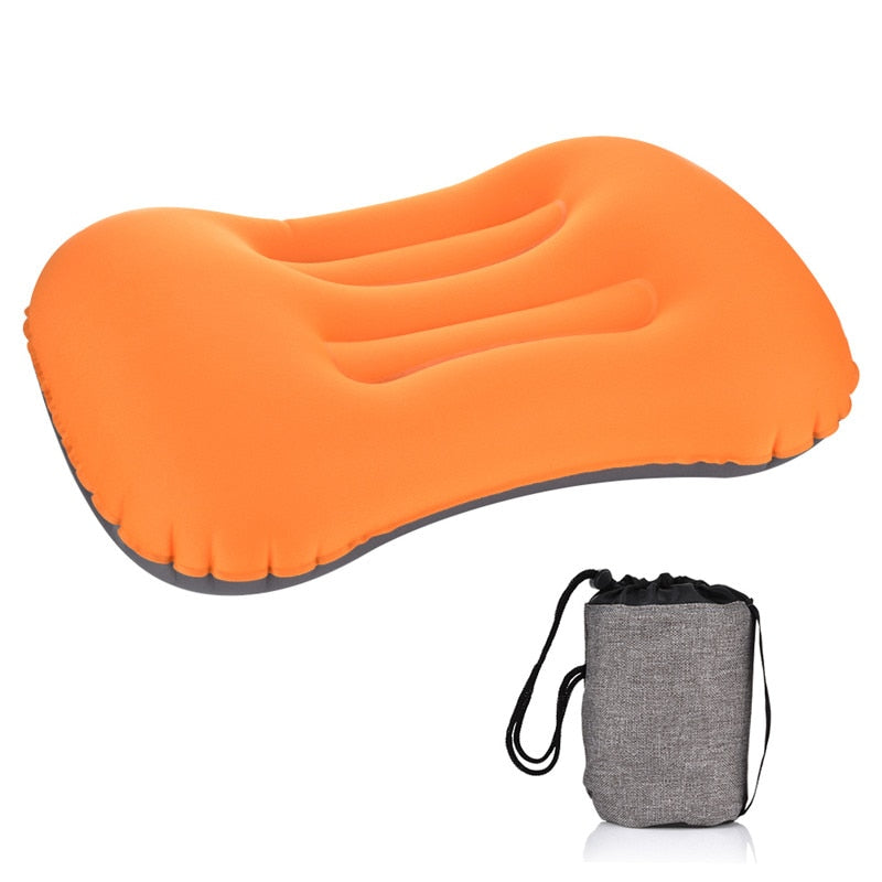 Portable Outdoor Travel Camping Pillow Compressible Inflatable Cushion Soft Neck Protective HeadRest